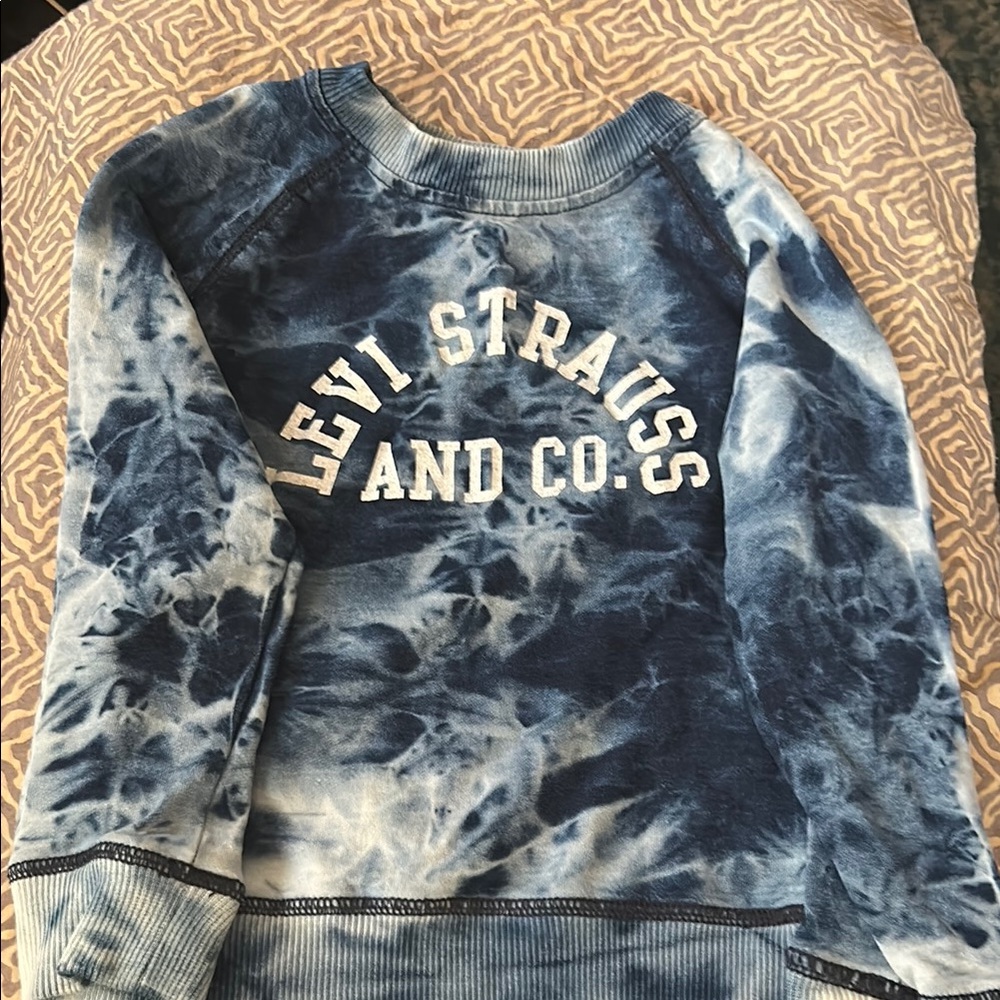 Boys Levi's Blue Tie-Dye Sweatshirt 3T